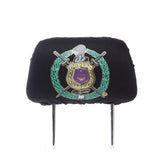 Omega Psi Phi Car Seat Headrest Cover Black